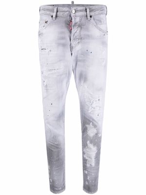 Dsquared2 distressed light-wash skinny jeans - Grey