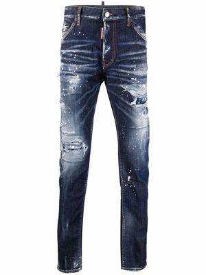 Dsquared2 distressed ripped skinny jeans - Blue