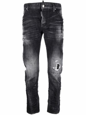 Dsquared2 distressed slim-cut jeans - Black
