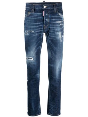 Dsquared2 distressed slim-fit denim jeans - Blue