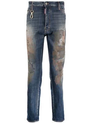 Dsquared2 distressed slim-fit tapered jeans - Blue