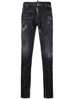 Dsquared2 distressed straight-leg jeans - 900 BLACK