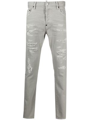 Dsquared2 distressed straight-leg jeans - Grey