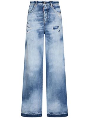 Dsquared2 distressed wide-leg jeans - Blue