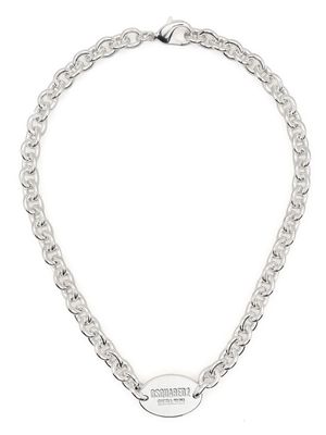 Dsquared2 dog-tag chain-link necklace - Silver