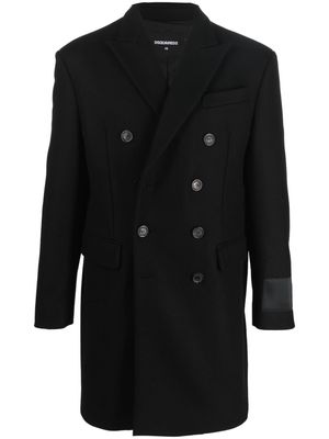 Dsquared2 double-breasted cotton coat - Black