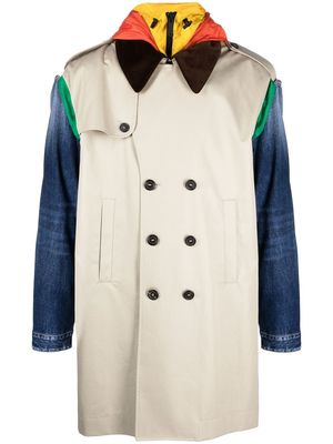 Dsquared2 double-breasted panelled coat - Neutrals