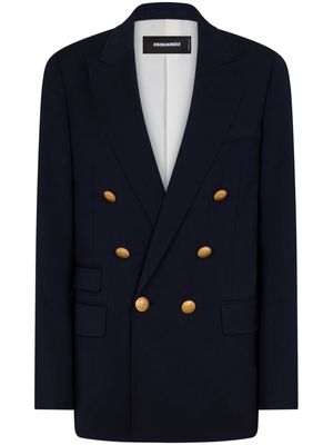 Dsquared2 double-breasted virgin wool blazer - Blue