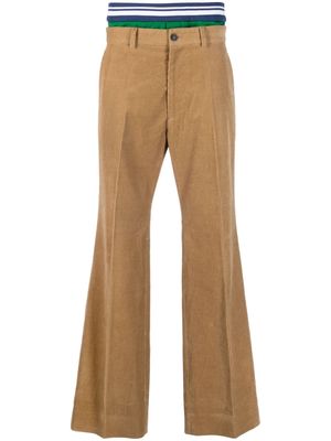 Dsquared2 double-waistband corduroy trousers - Brown