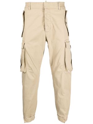 Dsquared2 drop-crotch cropped cargo trousers - Neutrals