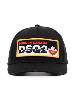 Dsquared2 DSQ2 logo-patch baseball cap - Black