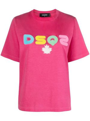 Dsquared2 DSQ2-print cotton T-shirt - Pink