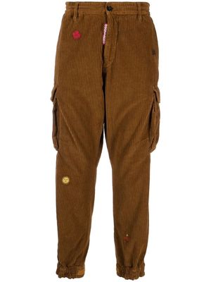 Dsquared2 elasticated corduroy trousers - Brown