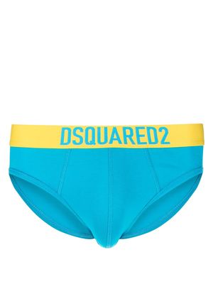 Dsquared2 elasticated logo-waistband briefs - Blue
