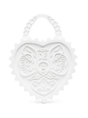 Dsquared2 embossed heart-shaped tote bag - White