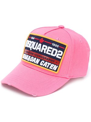 Dsquared2 embroidered logo baseball cap - Pink