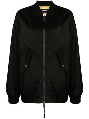 Dsquared2 embroidered-logo bomber jacket - Black