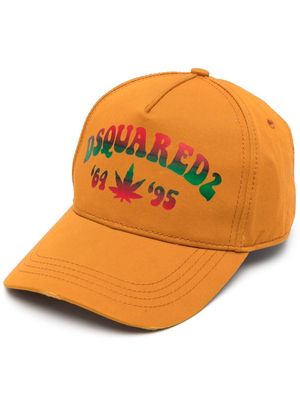 Dsquared2 embroidered-logo detail baseball cap - Orange