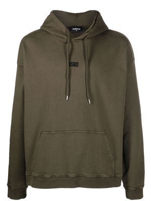 Dsquared2 embroidered-logo detail hoodie - Green