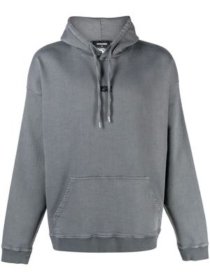 Dsquared2 embroidered-logo long-sleeve hoodie - Grey