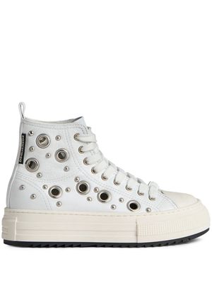 Dsquared2 eyelet-detail leather sneakers - White