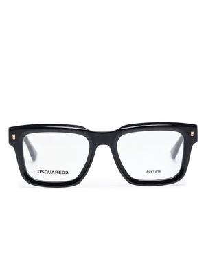 Dsquared2 Eyewear Hype glossy rectangle-frame glasses - Black