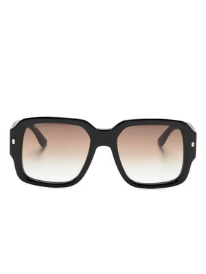Dsquared2 Eyewear logo-lettering square-frame sunglasses - Black