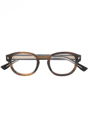 Dsquared2 Eyewear logo-print arm detail glasses - Brown