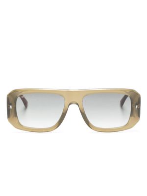 Dsquared2 Eyewear logo-print pilot-frame sunglasses - Brown