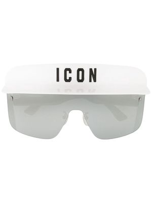 Dsquared2 Eyewear logo-print pilot-frame sunglasses - White
