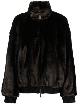 Dsquared2 faux-fur bomber jacket - Brown