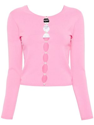 Dsquared2 faux-pearl cut-out cardigan - Pink