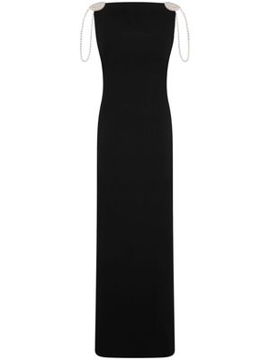 Dsquared2 faux pearl-embellished maxi dress - Black