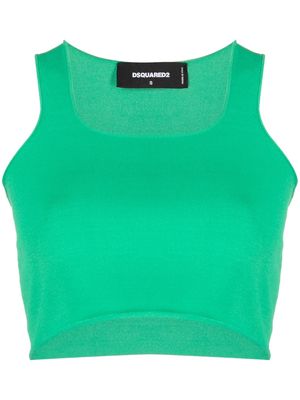 Dsquared2 fine knit cropped top - Green