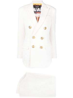Dsquared2 fitted double-breasted suit skirt - White