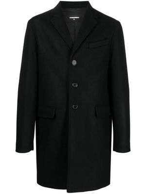 Dsquared2 fitted single-breasted button coat - Black