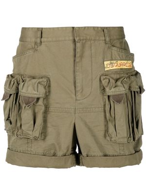 Dsquared2 flap-pocket military shorts - Green