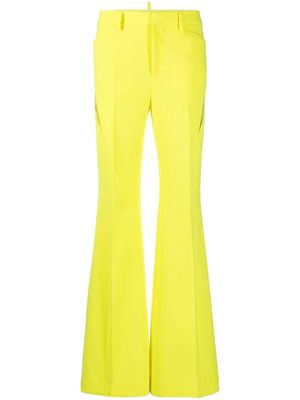 Dsquared2 flared-cut leg trousers - Yellow