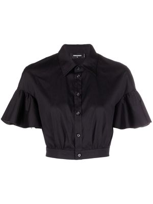 Dsquared2 flared-sleeve cropped shirt - Black