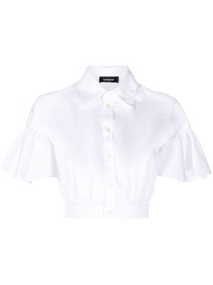 Dsquared2 flared-sleeve cropped shirt - White