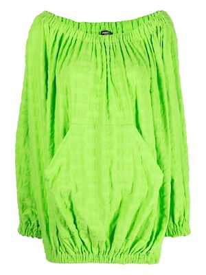 Dsquared2 flocked-logo beach cover-up - Green