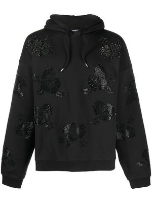 Dsquared2 floral-embossed hoodie - Black