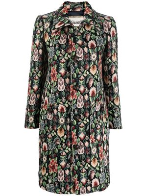 Dsquared2 floral pattern single-breasted coat - Black