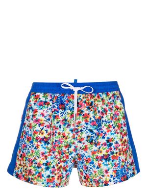 Dsquared2 floral-print swim shorts - Blue