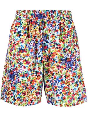Dsquared2 floral-print track shorts - White