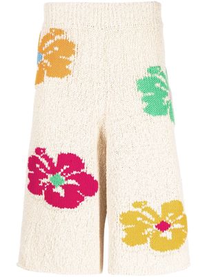 Dsquared2 floral-print tricot-knit shorts - Neutrals