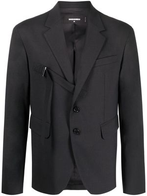 Dsquared2 front-strap tailored blazer - Black