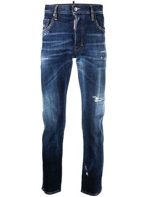 Dsquared2 gem-embellished distressed jeans - Blue