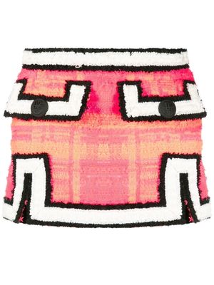 Dsquared2 geometric tweed mini skirt - Pink