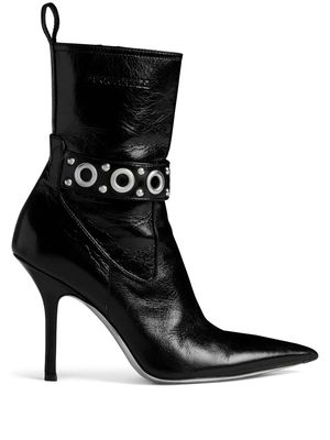 Dsquared2 Gothic eyelet-embellished leather ankle boots - Black